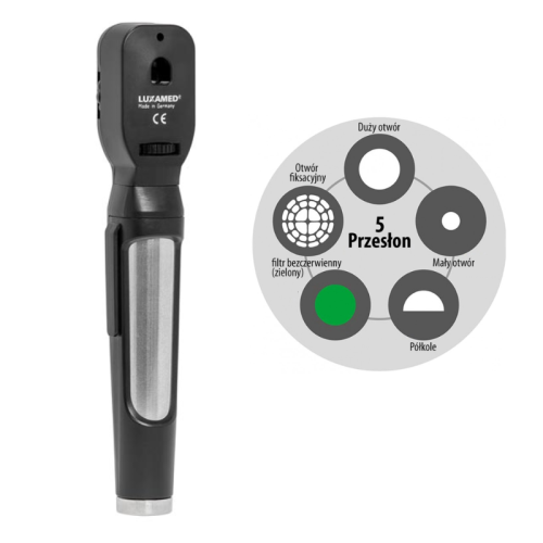 Oftalmoskop bezpośredni Luxascope Oculus LED - zasilanie bateryjne czarny 2.png