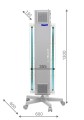 Lampa bakteriobójcza przepływowa NBVE 110-110 P RC przejezdna na statywie wymiary.jpg