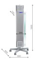 Lampa bakteriobójcza NBVE - 60-30 PL, przepływowa dwufunkcyjna na statywie przejezdnym wymiary.jpg