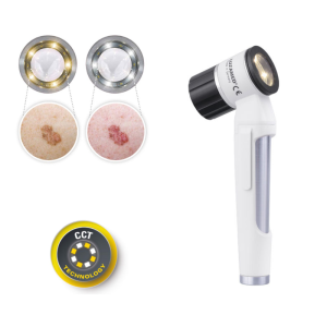 Dermatoskop Luxamed LuxaScope CCT LED – dwie barwy światła, gładka płytka kontaktowa, biały