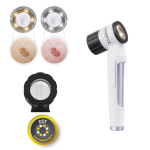 Dermatoskop Luxamed LuxaScope CCT LED – dwie barwy światła, płytka kontaktowa ze skalą, biały 
