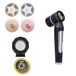 Dermatoskop Luxamed LuxaScope CCT LED – dwie barwy światła, płytka kontaktowa ze skalą, czarny