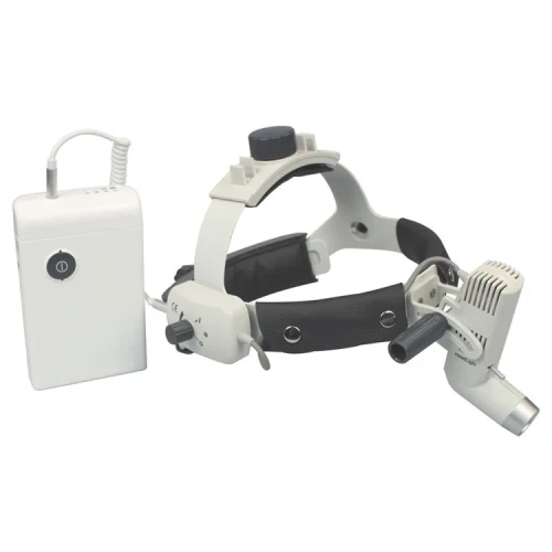 Lampa czołowa LED medyczna z akumulatorem litowym 7,4 V – profesjonalne oświetlenie do zabiegów chirurgicznych, laryngologicznych i stomatologicznych.jpg