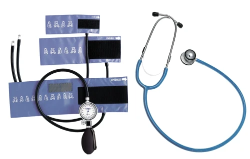 Ciśnieniomierz pediatryczny Riester Babyphon – zestaw z 3 mankietami i stetoskopem Duplex Baby, metalowy manometr 49 mm, precyzyjny pomiar ciśnienia u dzieci i niemowląt 6.webp
