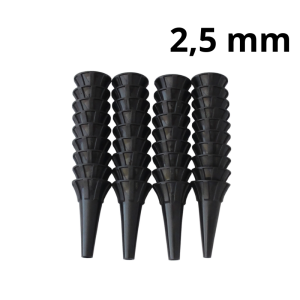 Wzierniki laryngologiczne jednorazowe 2,5 mm – do otoskopów Riester e-scope i ri-scope L1/L2, czarne, opakowanie 100 sztuk 