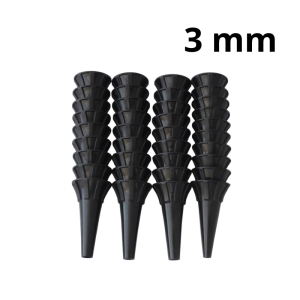 Wzierniki laryngologiczne jednorazowe 3 mm – do otoskopów Riester e-scope i ri-scope L1/L2, czarne, opakowanie 100 sztuk