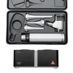 Zestaw weterynaryjny G100 LED – głowica oświetlenia szczelinowego, rękojeść akumulatorowa BETA4 NT, ładowarka stołowa NT4, wzierniki i twarde etui do diagnostyki zwierząt