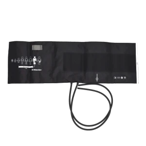 Mankiet do ciśnieniomierzy zegarowych dla dorosłych, XL, na rzep, dwuprzewodowy, obw. 42-50cm, czarny