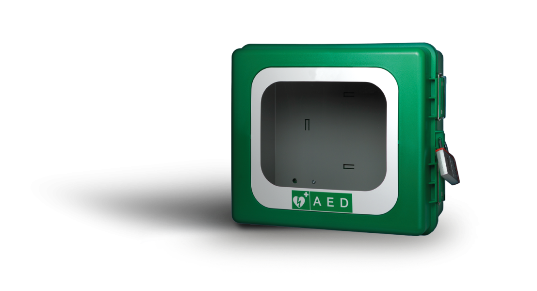 Szafka na defibrylator AED zamykana z ogrzewaniem